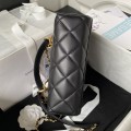 「#1285」Chanel 23A Premium Handmade Sheepskin Portable Lunch Box Bag AS4201, Top Quality  Size: 17 * 21 * 5.