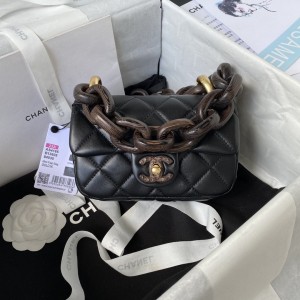 「#1286」Chanel 23A Dakar Advanced Handicraft Workshop Peach Wood Limited CF Mini AS4165, Top Quality