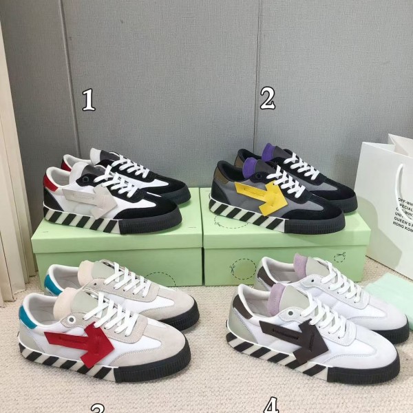 「#4416」Off-White color-blocked arrows with geometric patterns, multi-color matching, sneakers