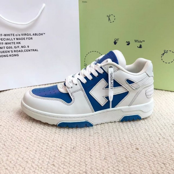 Off-White Blue Arrows Leather Sneakers