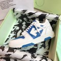 「#4418」Off-White Blue Arrows Leather Sneakers