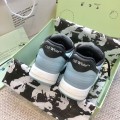 「#4421」Off-White Arrow stitching light blue outer leather sneakers