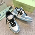 「#4421」Off-White Arrow stitching light blue outer leather sneakers
