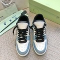 「#4421」Off-White Arrow stitching light blue outer leather sneakers