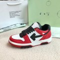 「#4422」Off-White Arrow stitching red outer leather sneakers