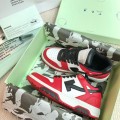 「#4422」Off-White Arrow stitching red outer leather sneakers