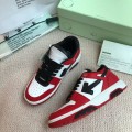 「#4422」Off-White Arrow stitching red outer leather sneakers