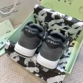 「#4423」Off-White Arrow stitching black outer leather sneakers