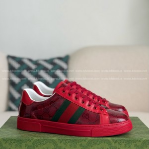 「#4435」Gucci ACE Leather plank shoes