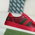 「#4435」Gucci ACE Leather plank shoes