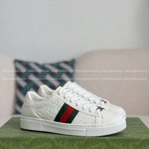 「#4437」Gucci ACE Leather plank shoes