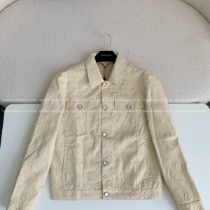 「#4447」Louis Vuitton Full-print cotton jacquard collarless jacket