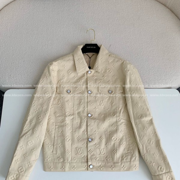 「#4447」Louis Vuitton Full-print cotton jacquard collarless jacket