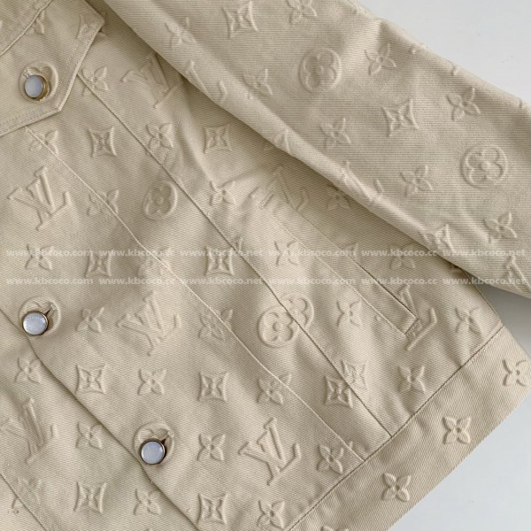Louis Vuitton Full-print cotton jacquard collarless jacket