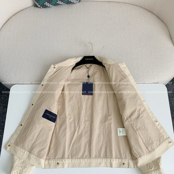 Louis Vuitton Full-print cotton jacquard collarless jacket