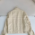 「#4447」Louis Vuitton Full-print cotton jacquard collarless jacket