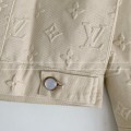「#4447」Louis Vuitton Full-print cotton jacquard collarless jacket