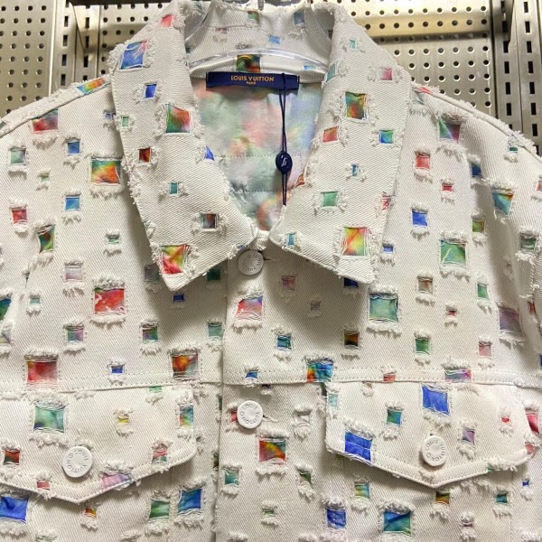 Louis Vuitton Spring New Destroyed Denim Jacket