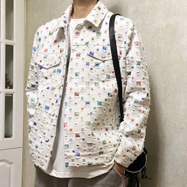 Louis Vuitton Spring New Destroyed Denim Jacket