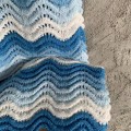 「#4458」Casablanca Blue cotton high-density knitted, water ripple gradient shorts