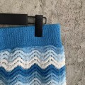 「#4458」Casablanca Blue cotton high-density knitted, water ripple gradient shorts