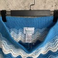 「#4458」Casablanca Blue cotton high-density knitted, water ripple gradient shorts