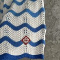 「#4460」Casablanca Blue cotton high-density knitted, water ripple gradient shorts