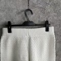 「#4462」Casablanca, blue cotton high density knit, woven plaid shorts