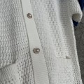 「#4463」Casablanca, blue cotton high density knit, woven sweater T-shirt