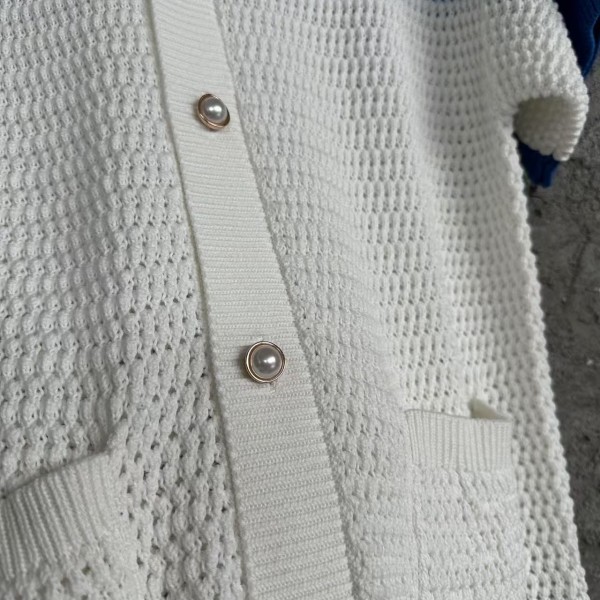Casablanca, blue cotton high density knit, woven sweater T-shirt