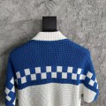 「#4463」Casablanca, blue cotton high density knit, woven sweater T-shirt