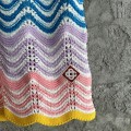 「#4464」Casablanca, rainbow-colored cotton high-density knit, water ripple gradient sweatshirt T-shirt