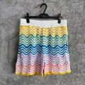 「#4464」Casablanca, rainbow-colored cotton high-density knit, water ripple gradient sweatshirt T-shirt