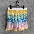 「#4464」Casablanca, rainbow-colored cotton high-density knit, water ripple gradient sweatshirt T-shirt