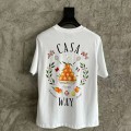 「#4467」CASABLANCA SpringSummer Orange Graphic Print T-Shirt
