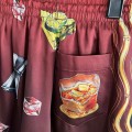 「#4468」CASABLANCA SpringSummer Red Printed Silk Shorts