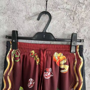 「#4468」CASABLANCA SpringSummer Red Printed Silk Shorts