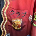 「#4469」CASABLANCA SpringSummer Red Printed Silk T-Shirt