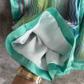 「#4470」CASABLANCA SpringSummer Blue Line Printed Silk Shorts