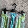 「#4470」CASABLANCA SpringSummer Blue Line Printed Silk Shorts