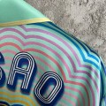 「#4471」CASABLANCA SpringSummer Blue Character Print Silk T-shirt