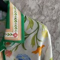 「#4473」CASABLANCA SpringSummer Floral Pattern Silk T-Shirt