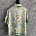「#4473」CASABLANCA SpringSummer Floral Pattern Silk T-Shirt