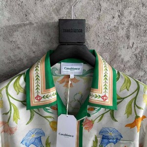 「#4473」CASABLANCA SpringSummer Floral Pattern Silk T-Shirt