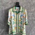 「#4473」CASABLANCA SpringSummer Floral Pattern Silk T-Shirt