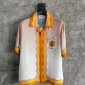 「#4475」CASABLANCA SpringSummer Large LOGO Pattern Silk T-Shirt