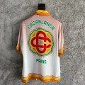 「#4475」CASABLANCA SpringSummer Large LOGO Pattern Silk T-Shirt