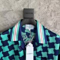 「#4477」CASABLANCA SpringSummer Geometric Silk Plaid T-shirt
