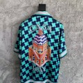 「#4477」CASABLANCA SpringSummer Geometric Silk Plaid T-shirt
