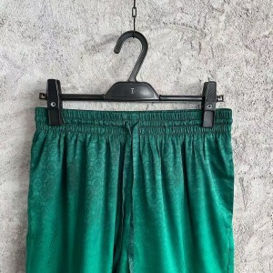 「#4478」CASABLANCA Green silk jacquard shorts